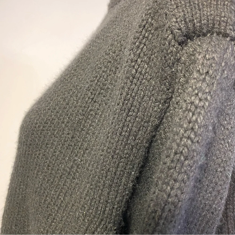 Zara knit small black mock  neck button sweater - Picture 14 of 16